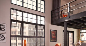 Home interior with MIRA Series windows featuring aluminum-clad awning windows