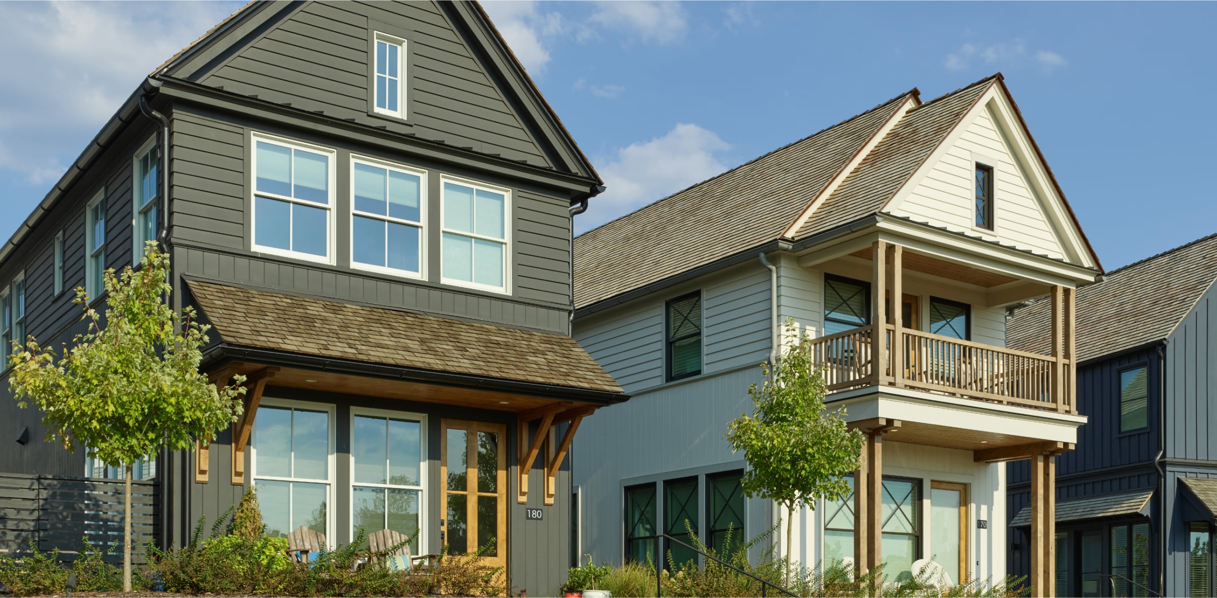 Homes with MIRA Aluminum-Clad Double Hung Windows 