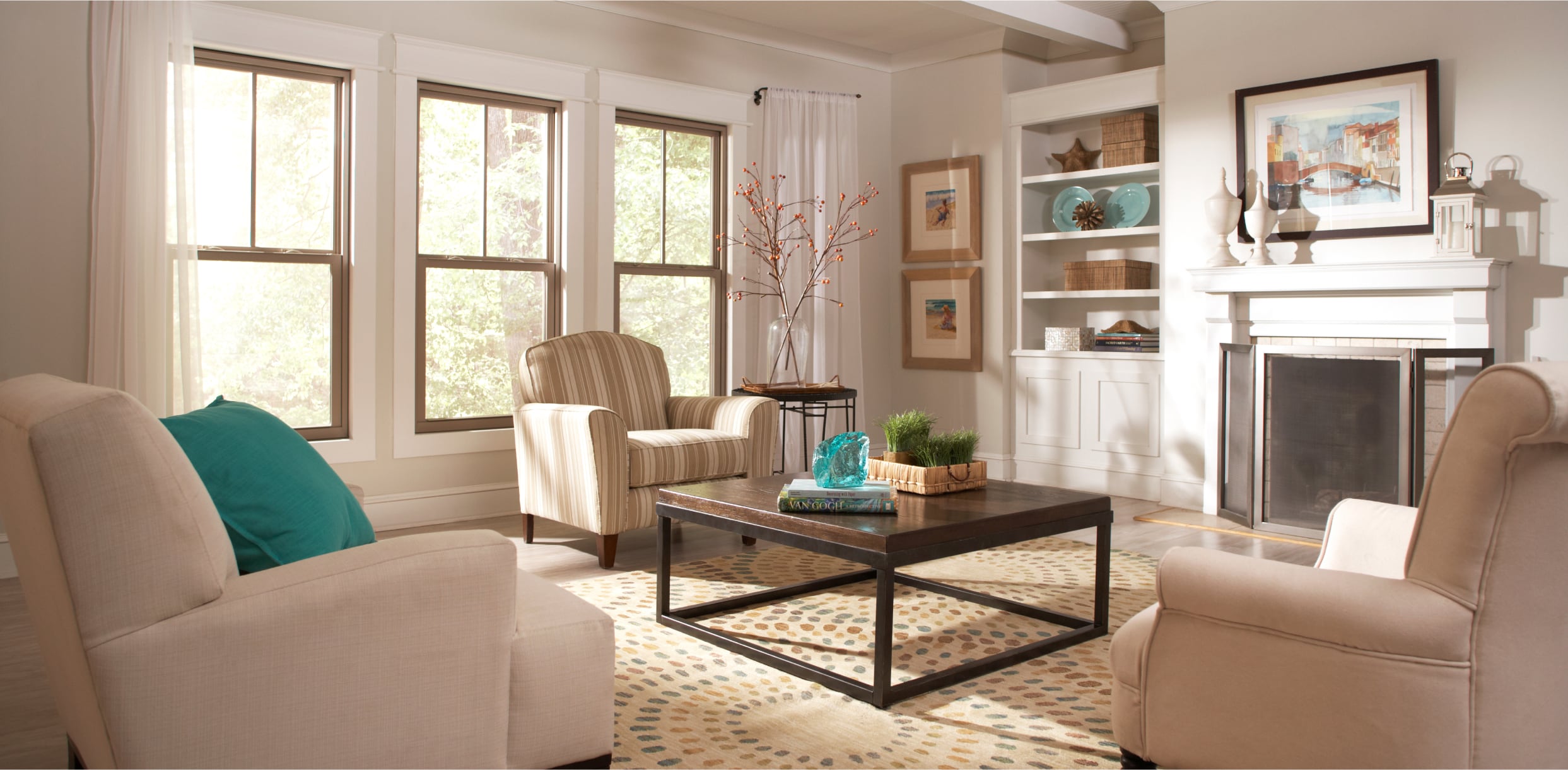 Interior Clay 1500 Series Single Hung Windows