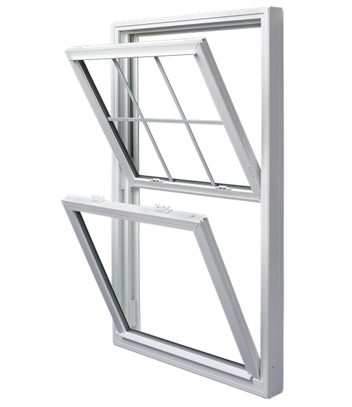 Double Hung Windows - Interior Product View of Double Hung with Sash Tilted Inward