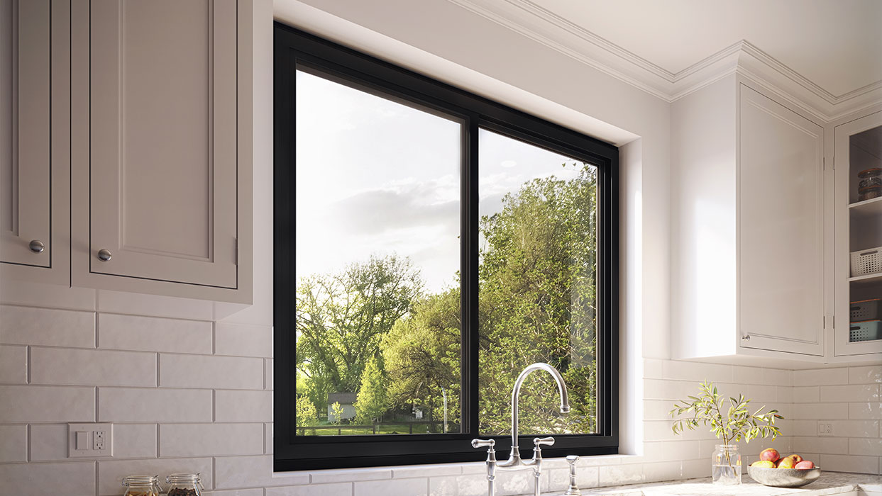 1500 Vinyl Collection Black Coextruded Slider Window