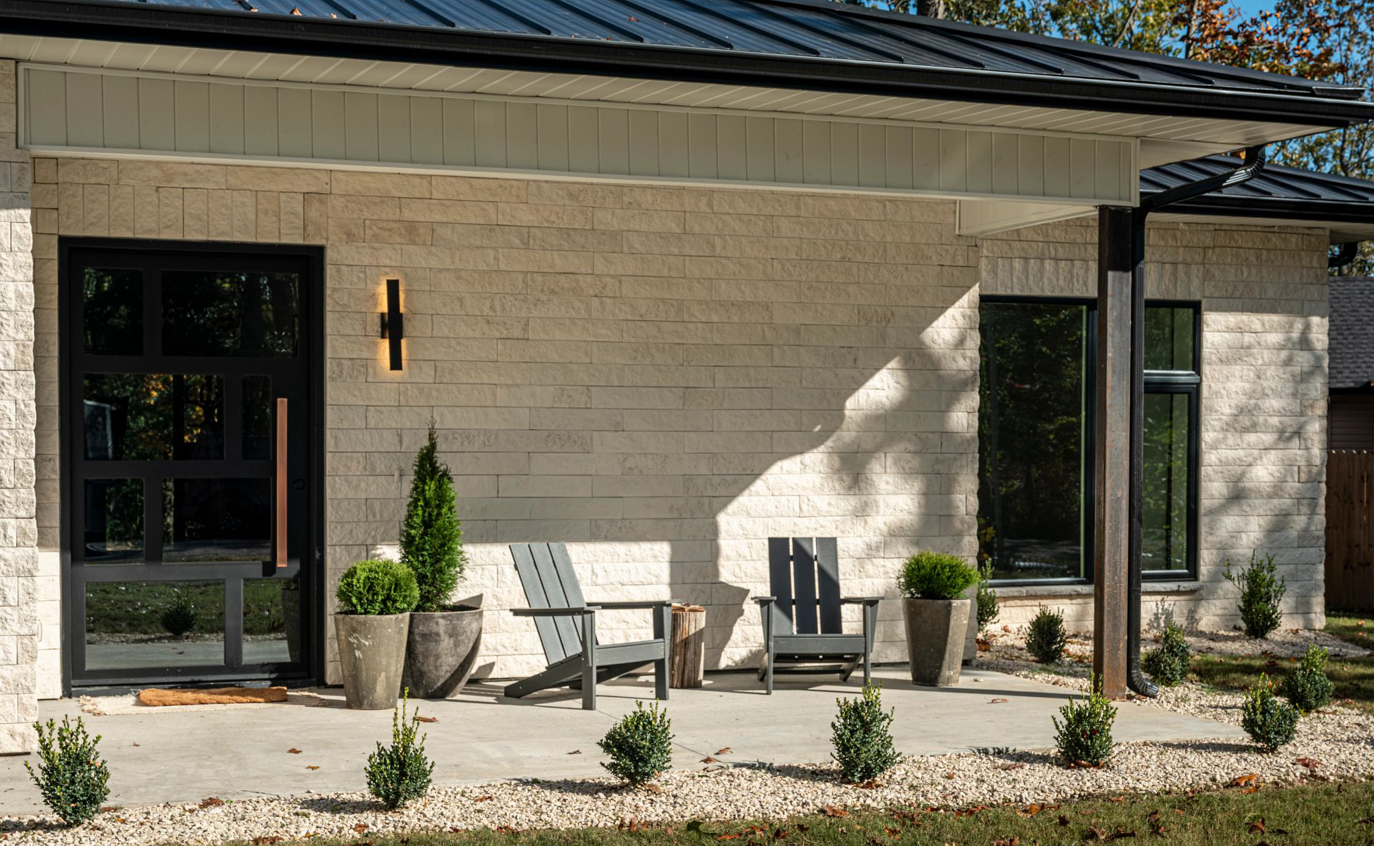 LULA impact windows and doors and grezzo stone veneer in NW AR